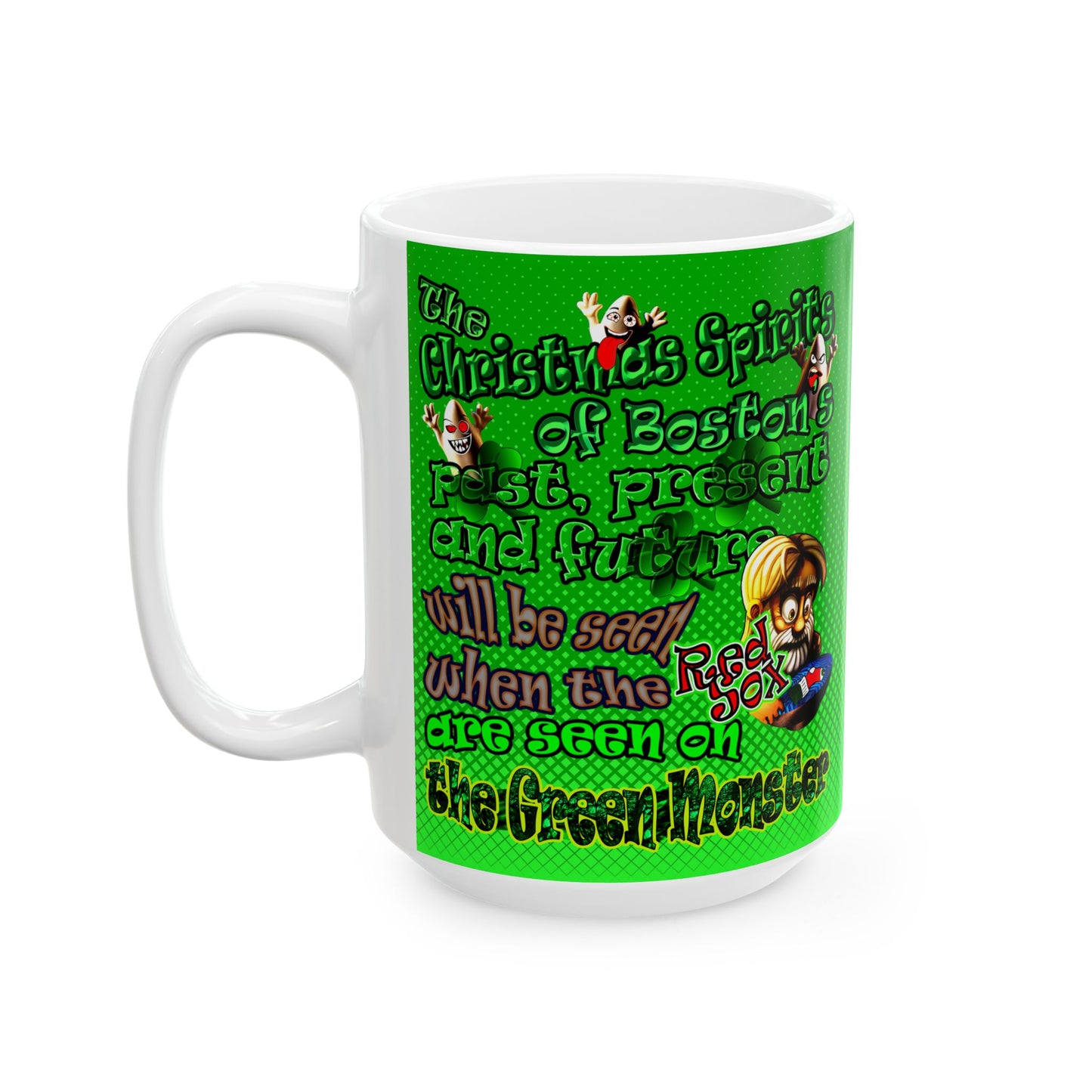 christmas spirits of boston - White Mug (logo green)