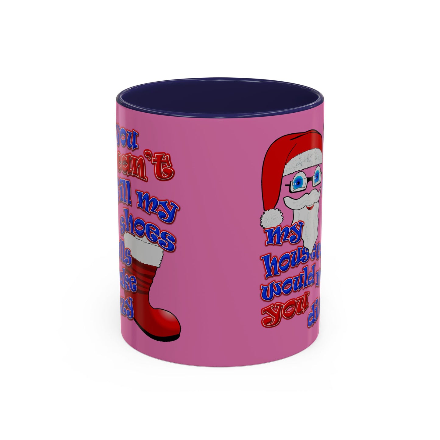 santa's shoes - Accent Mug (light pink)