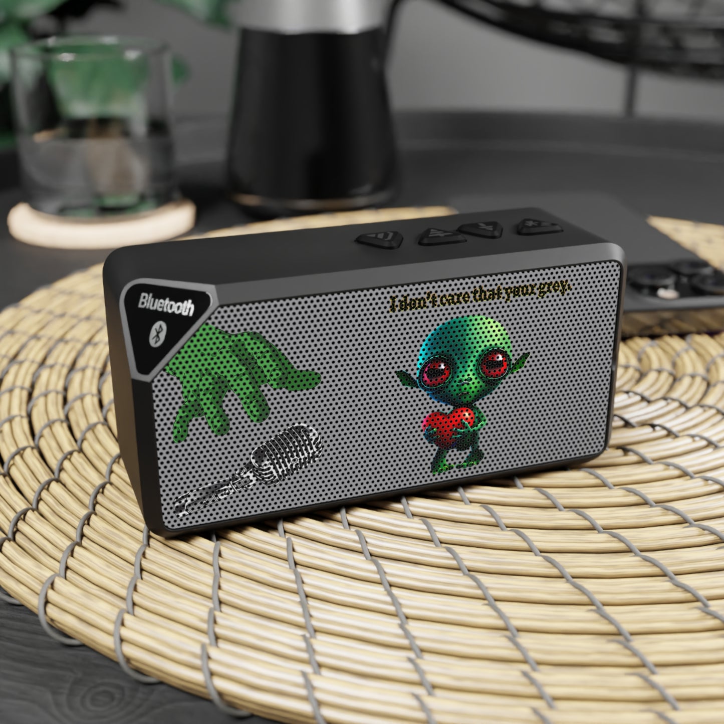 I don't care that your grey - Jabba Bluetooth Speaker (grey)