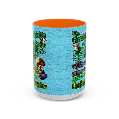 christmas spirits of boston - Accent Mug (faded blue)