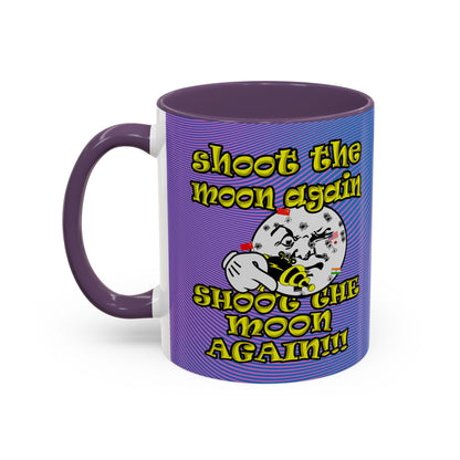 shoot the moon again - Accent Mug (light blue-purple wave)