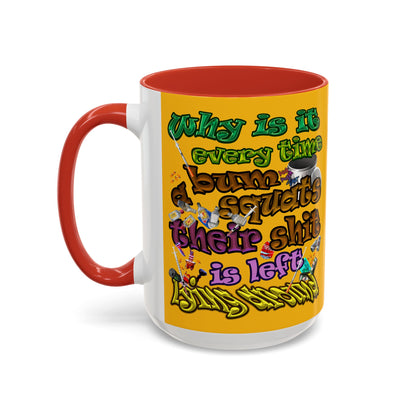 the bum's shit - Accent Mug (yellow)