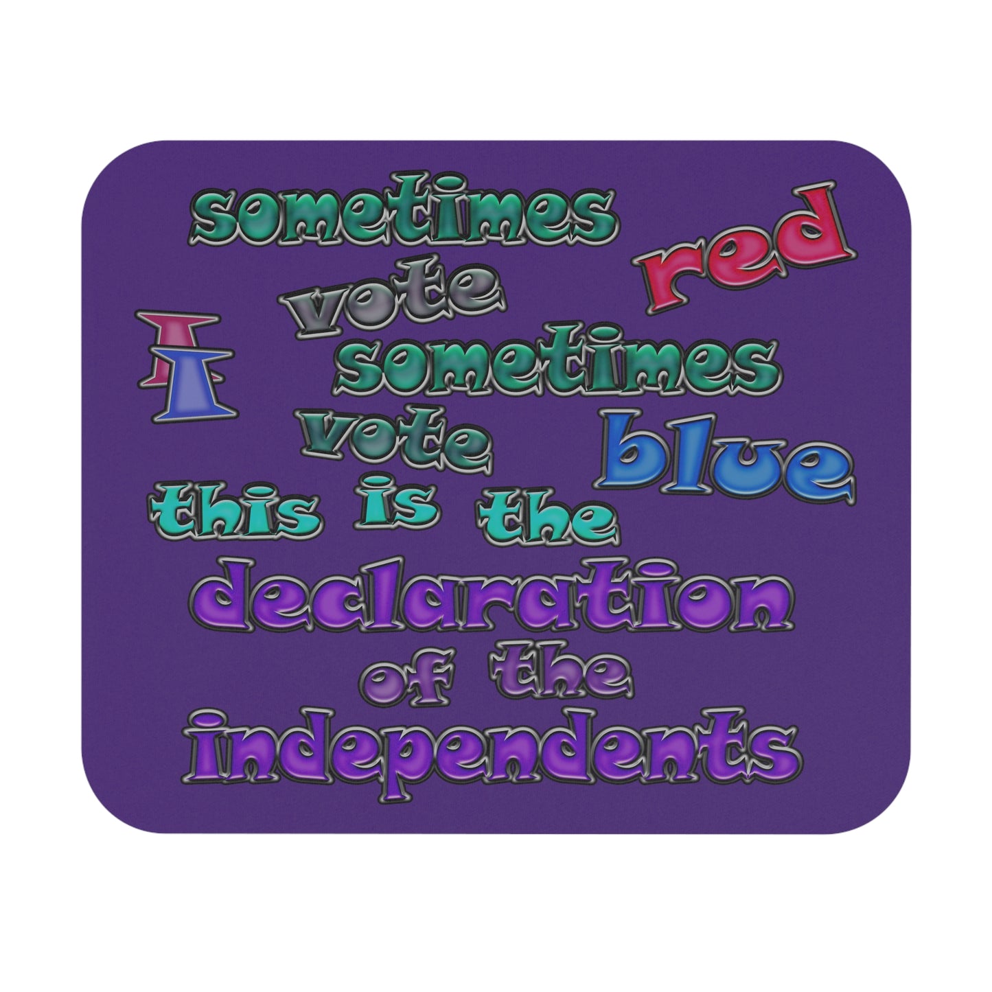 declaration of the independents - Mouse Pad (Rectangle) (purple)