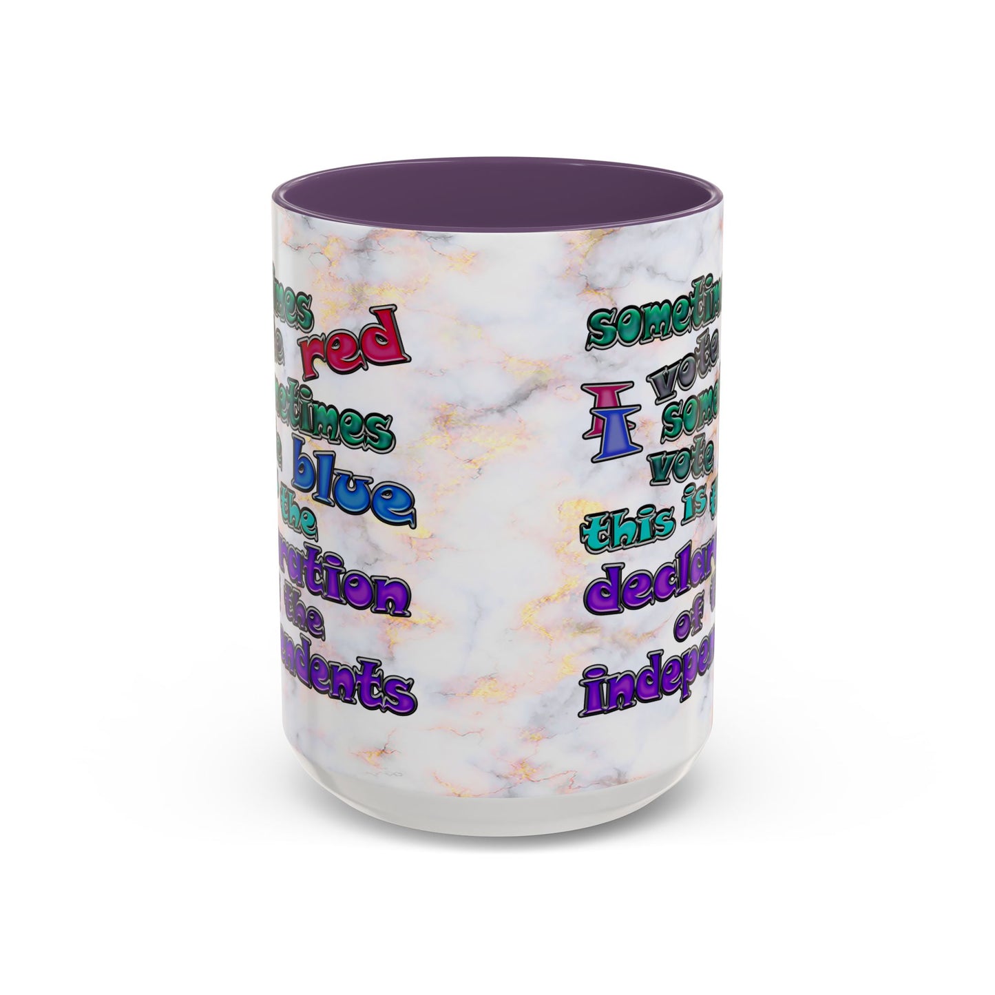 declaration of the independents - Accent Mug (white marble)