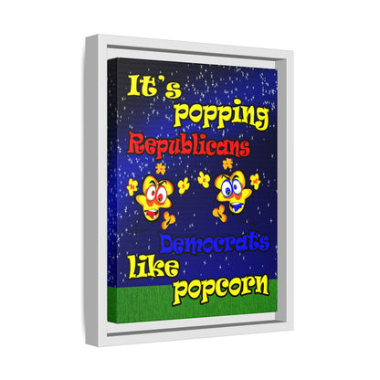 popping like popcorn - framed canvas art ('snoops' background)