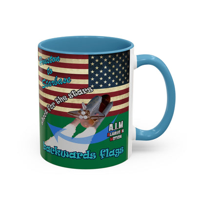 shoot for the stars - Accent Mug (dark green)