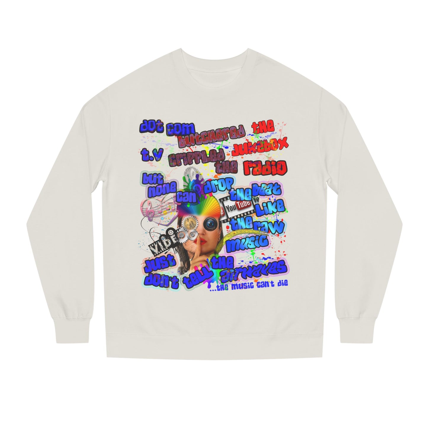 drop the beat - Unisex Crew Neck Sweatshirt