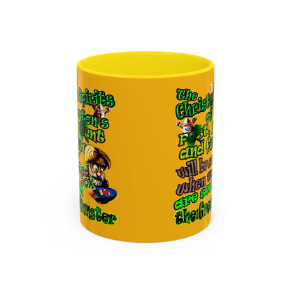 christmas spirits of boston - Accent Mug (yellow)