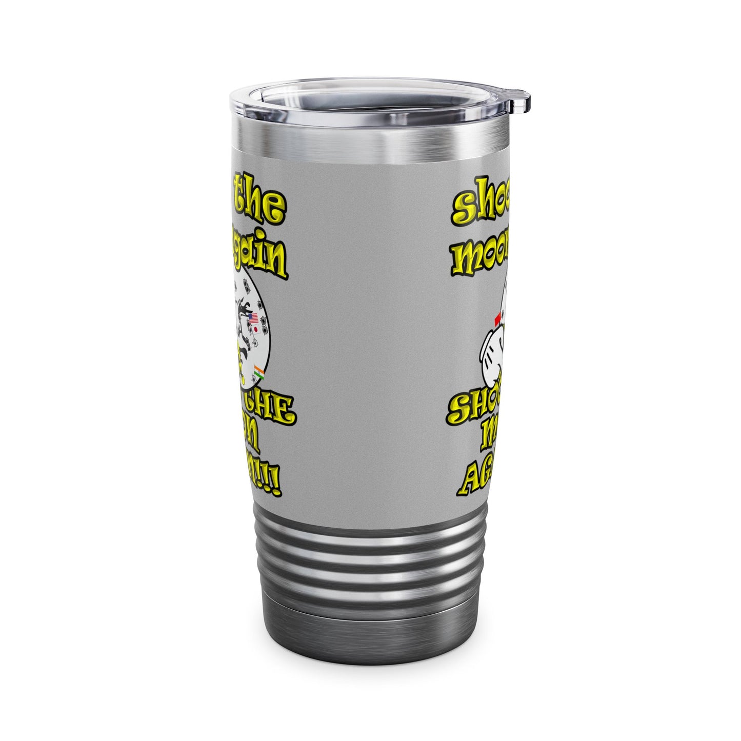 shoot the moon again - Ringneck Tumbler, 20oz (light grey)