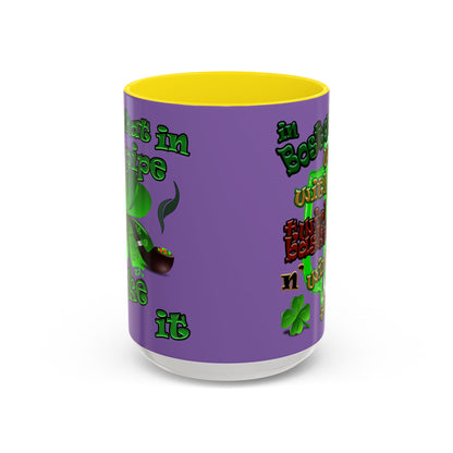 celtics logo - Accent Mug (light purple)