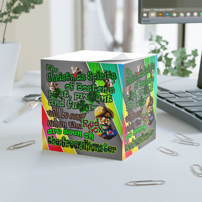 christmas spirits of boston - note cube (rainbow split)
