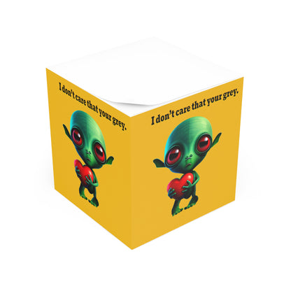 I don't care that your grey - note cube (yellow)