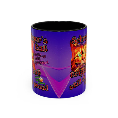 schrodinger's cat - Accent Mug (purple-pink wave)