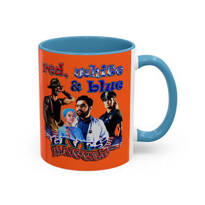 rw&b lives matter - Accent Mug (orange)