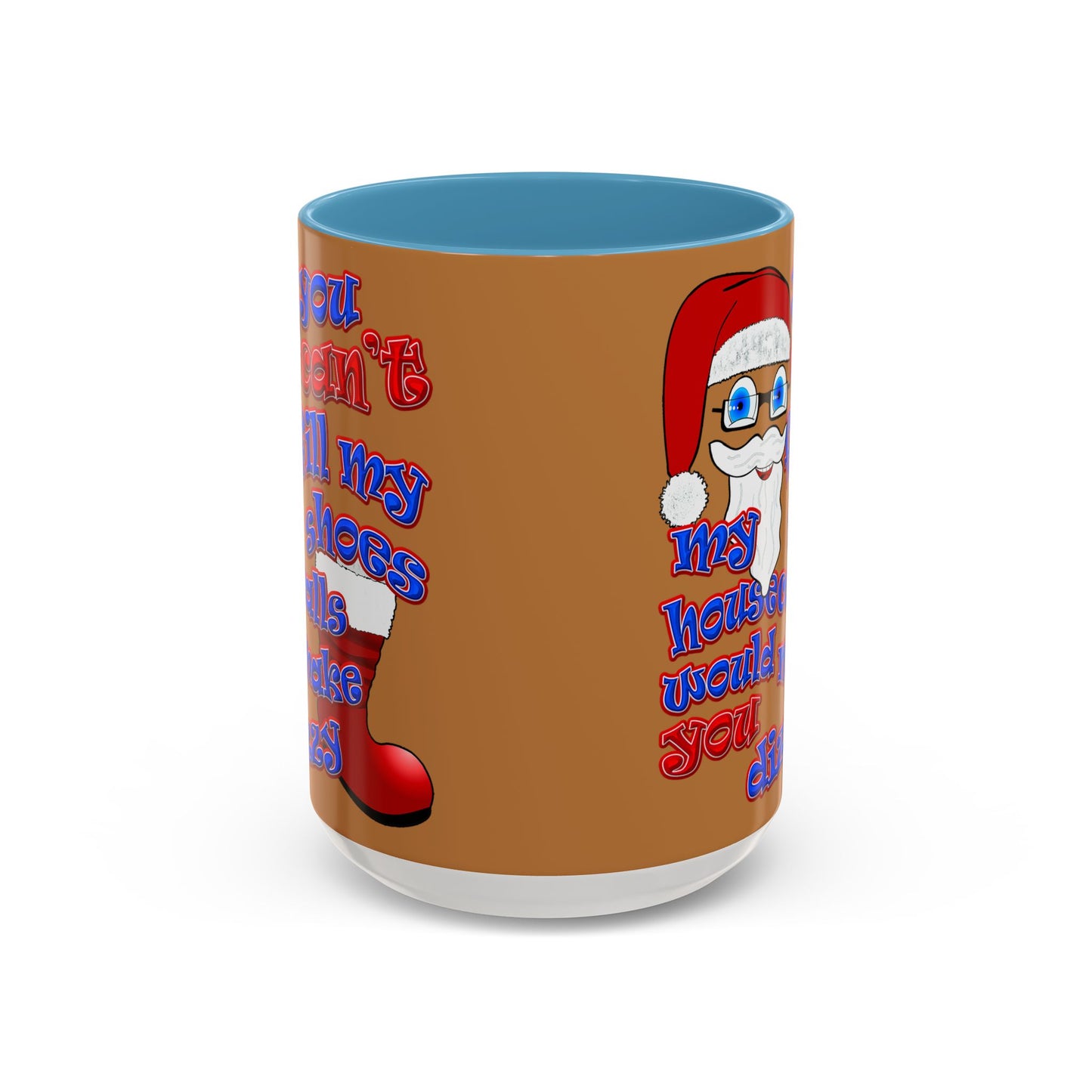 santa's shoes - Accent Mug (light brown)