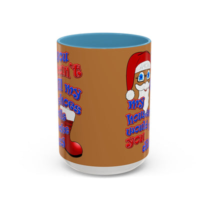 santa's shoes - Accent Mug (light brown)
