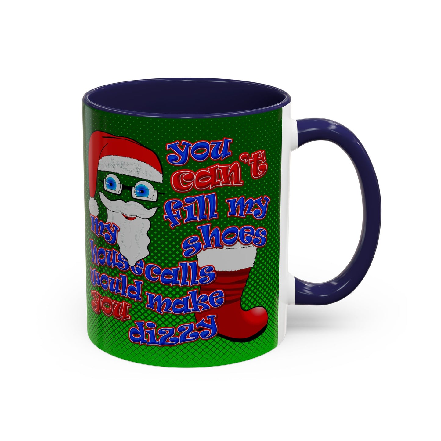 santa's shoes - Accent Mug (logo green)