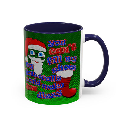 santa's shoes - Accent Mug (logo green)