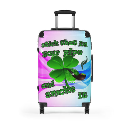 stick that in your pipe and smoke it - Suitcase (light blue-pink wave)