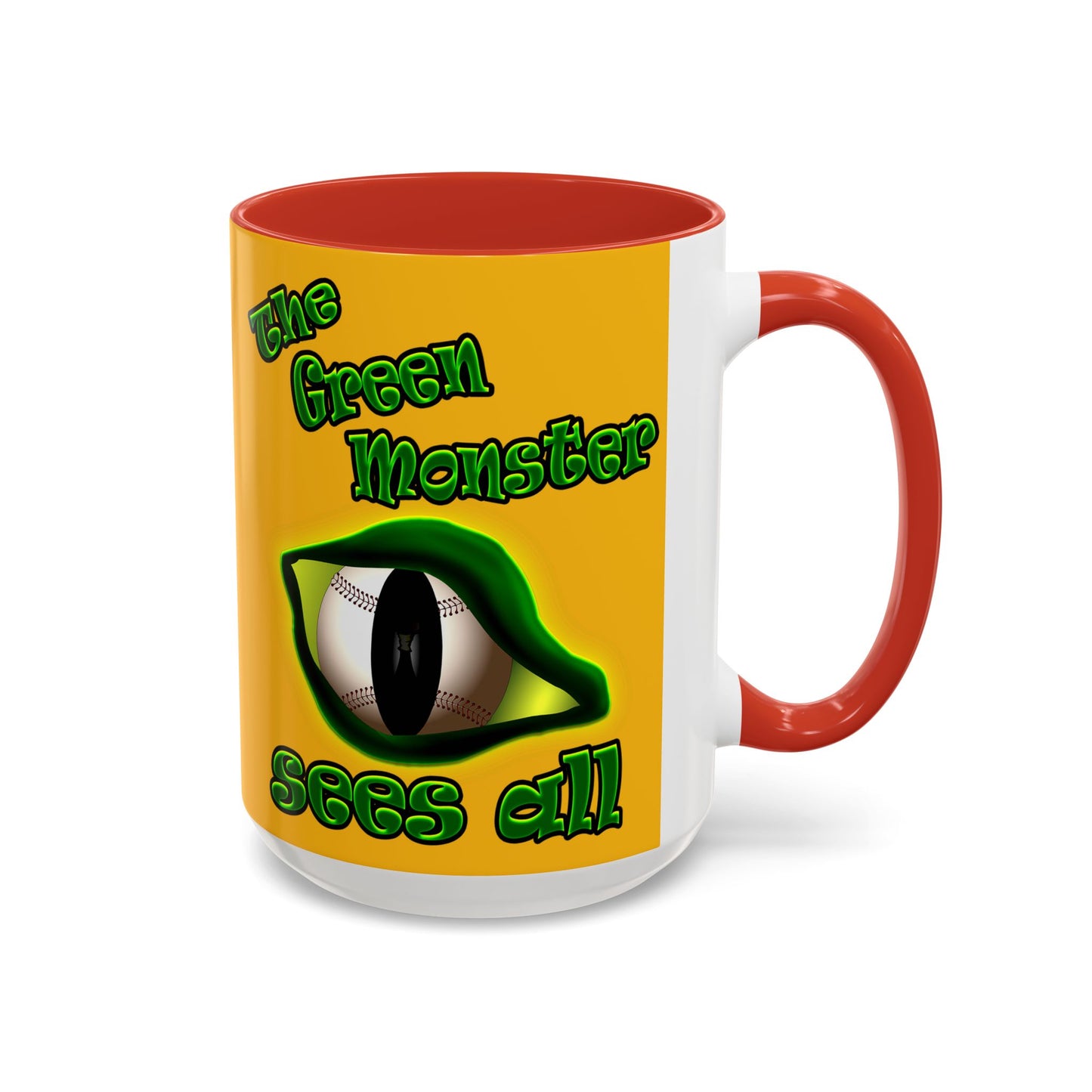 green monster - Accent Mug (yellow)