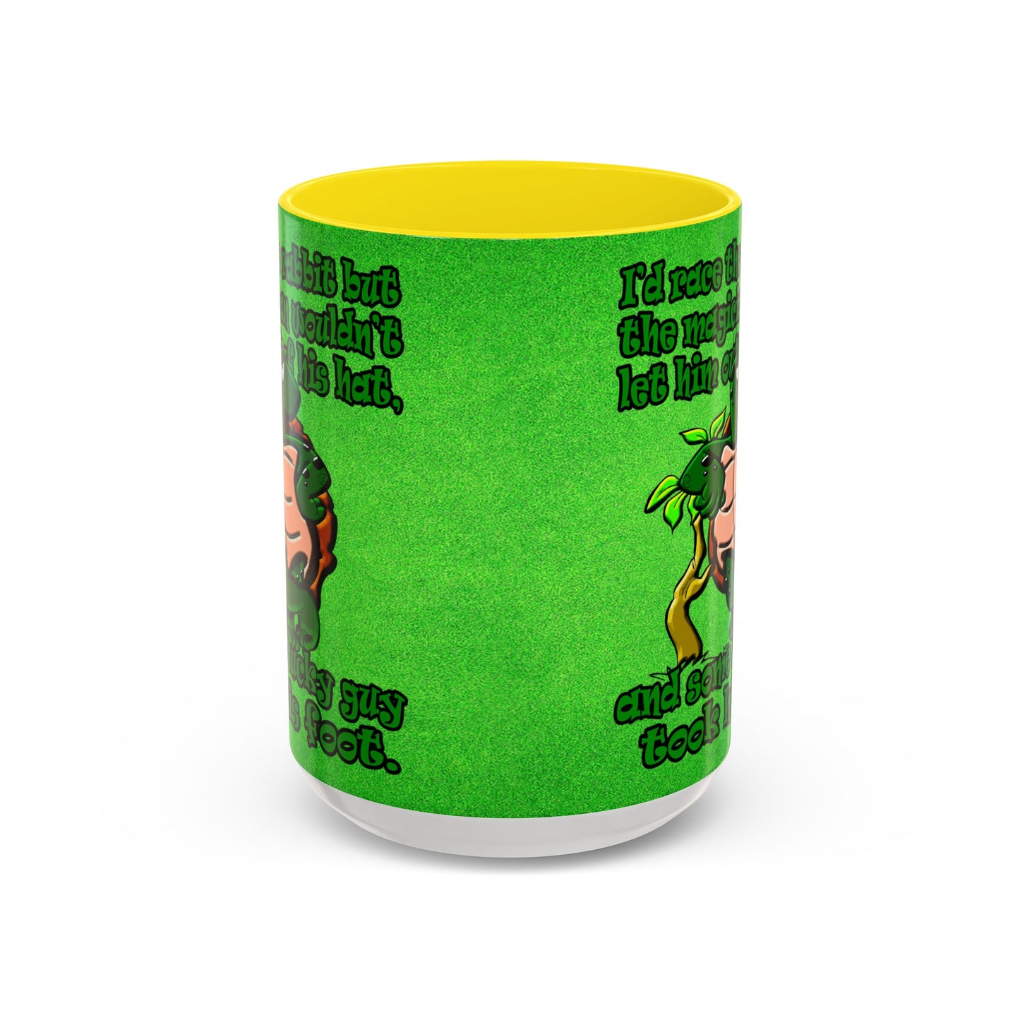 turtle race - Accent Mug (green turf)
