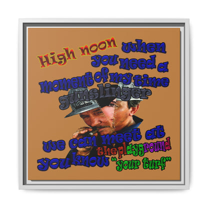 high noon - framed canvas art (light brown)