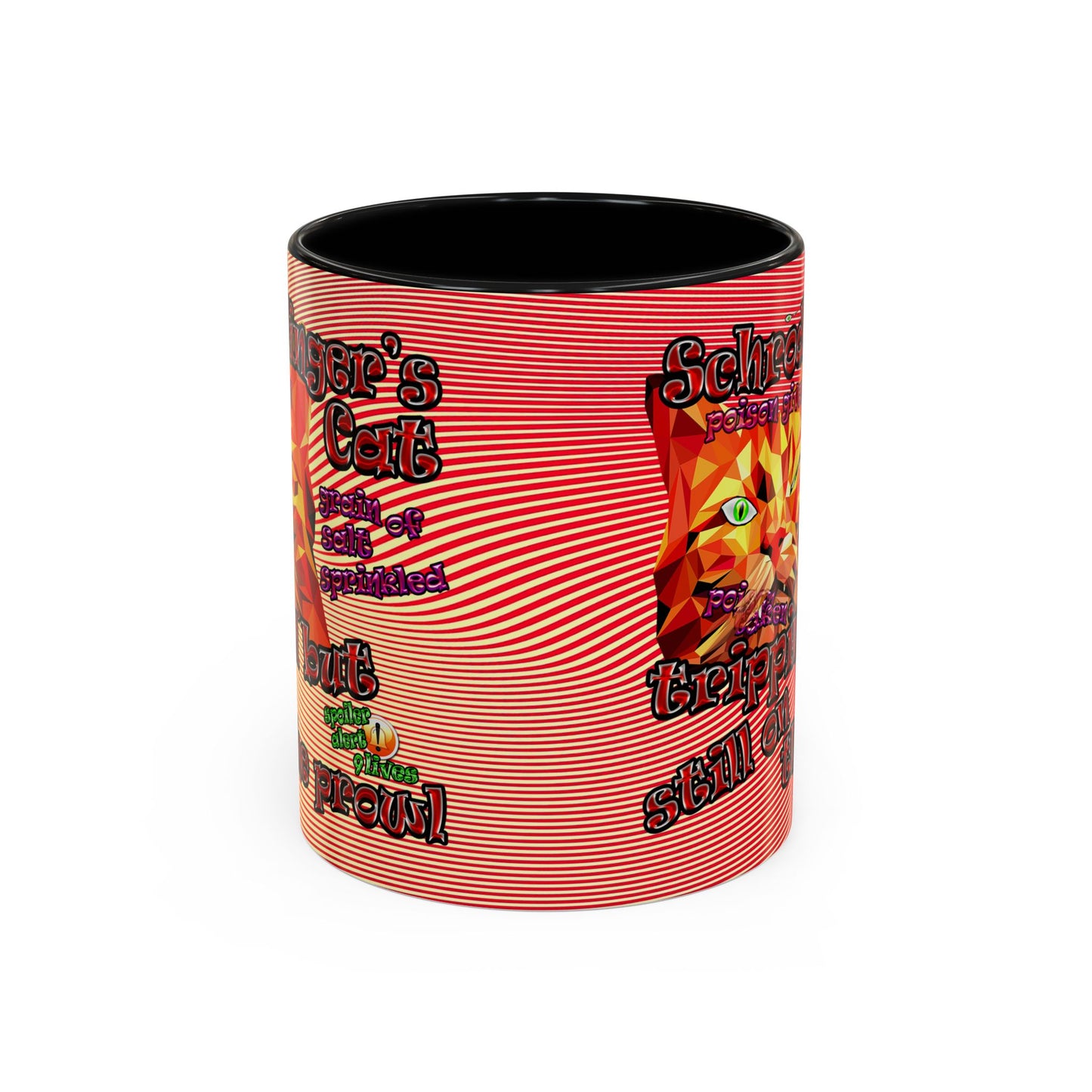 schrodinger's cat - Accent Mug (yellow-orange wave)