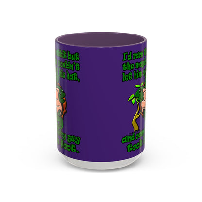 turtle race - Accent Mug (purple)