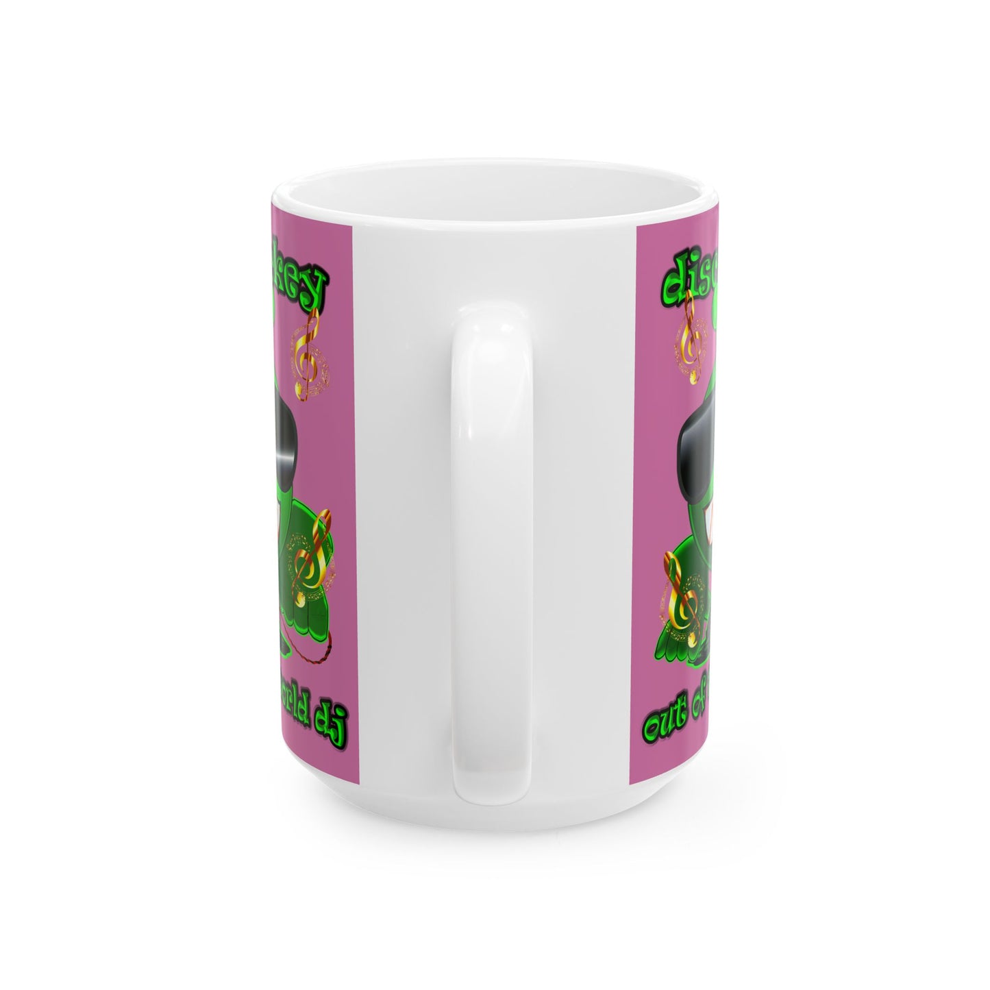 disc jockey - White Mug (light pink)