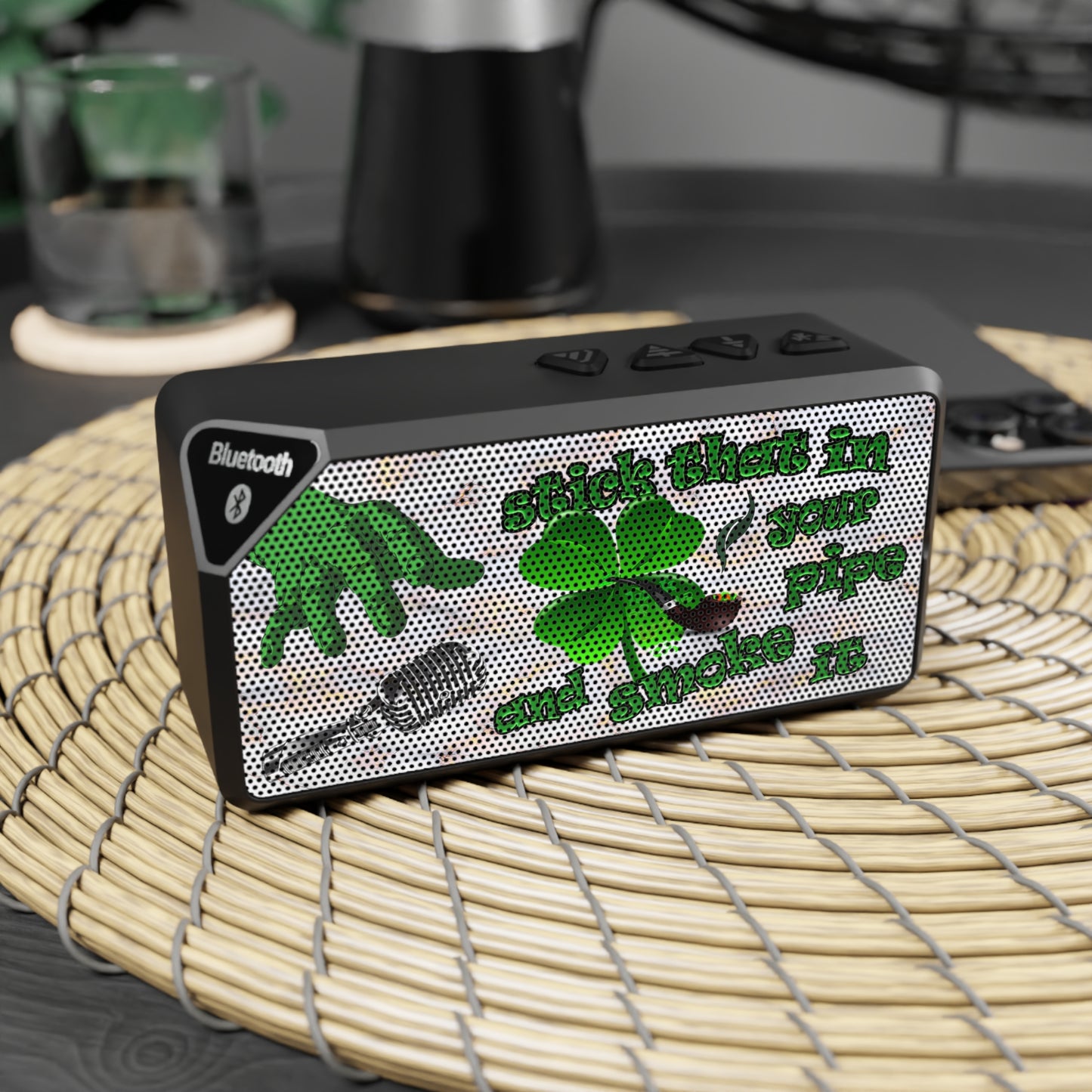 stick that in your pipe and smoke it - Jabba Bluetooth Speaker (white marble)