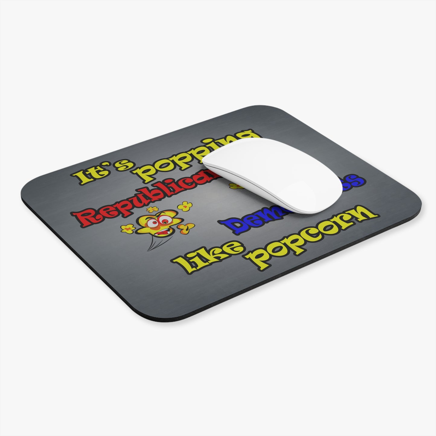 popping like popcorn - Mouse Pad (Rectangle) (grey-light grey)
