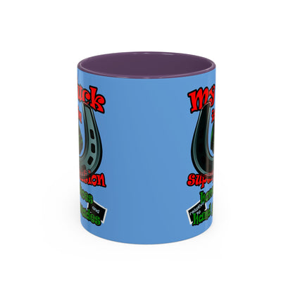 my luck - Accent Mug (light blue)