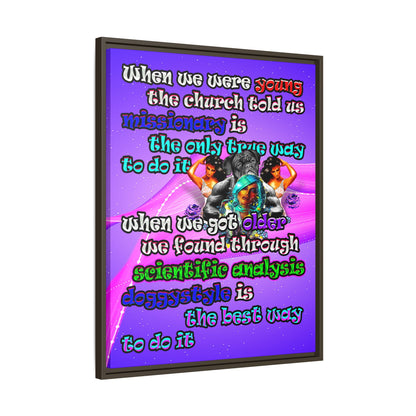 doggystyle - framed canvas art (purple-pink wave)