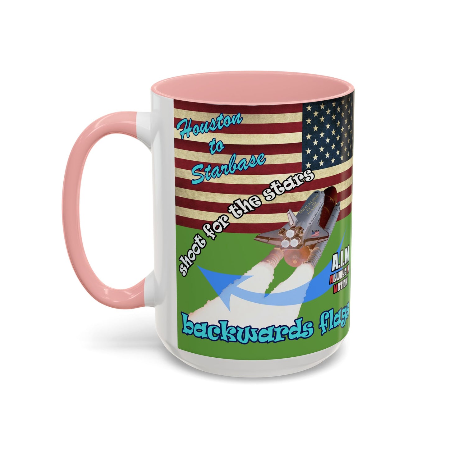 shoot for the stars - Accent Mug (green)