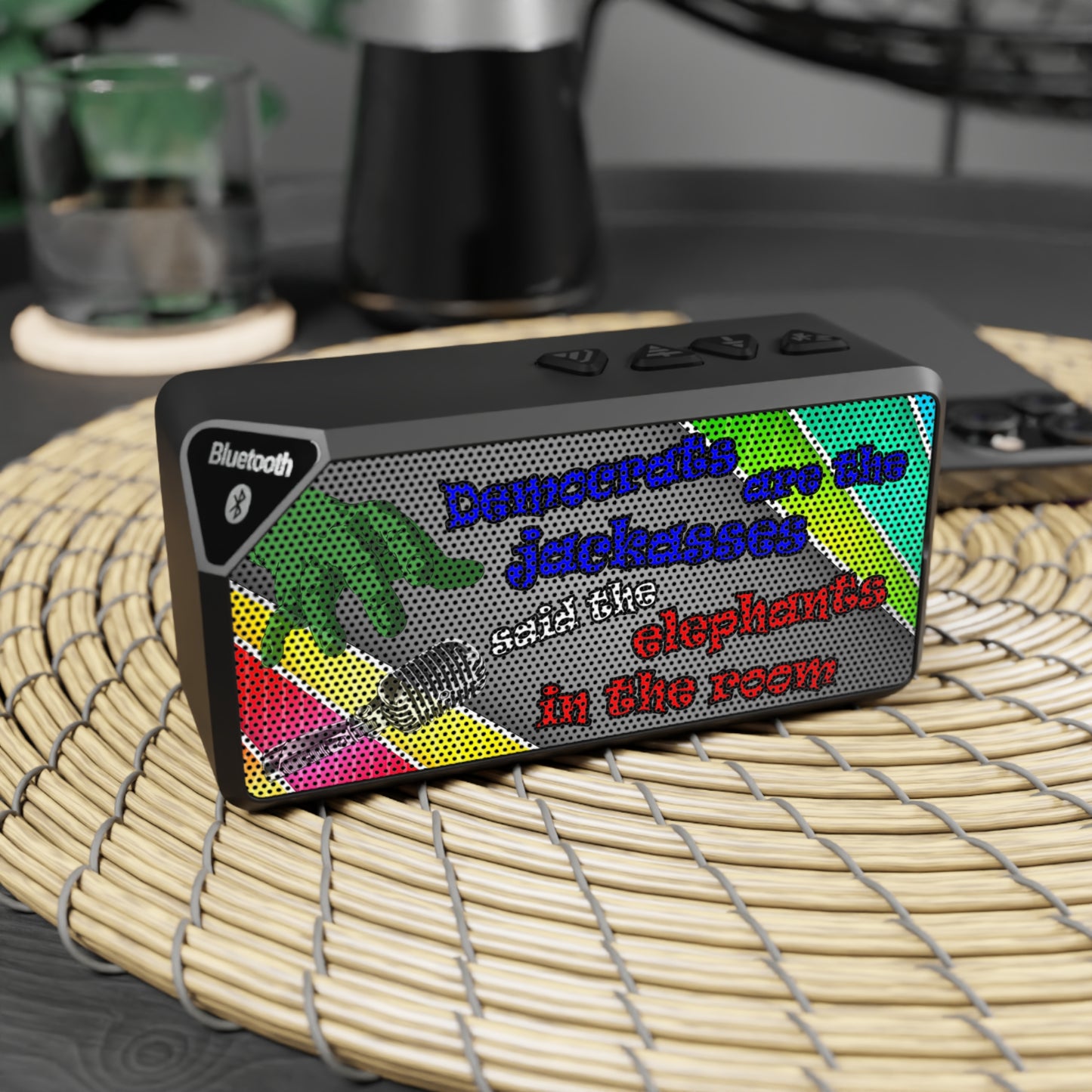 donkeys and elephants - Jabba Bluetooth Speaker (rainbow split)