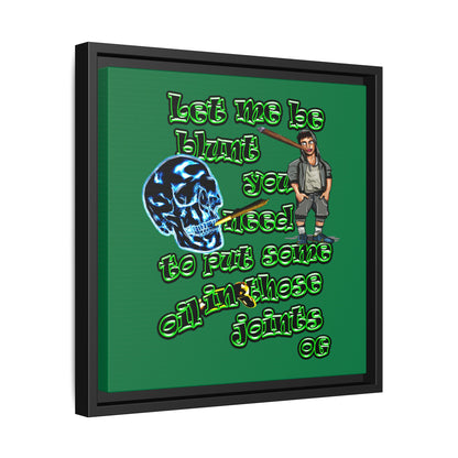 og - framed canvas art (dark green)