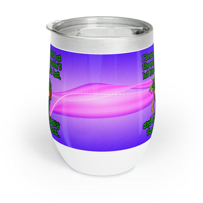 turtle race - Chill Wine Tumbler (purple-pink wave)