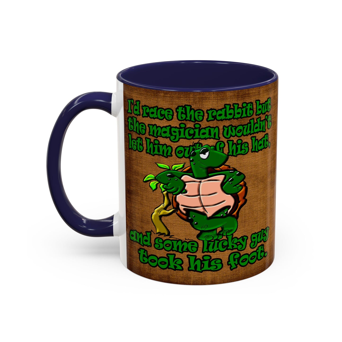 turtle race - Accent Mug (brown papyrus)