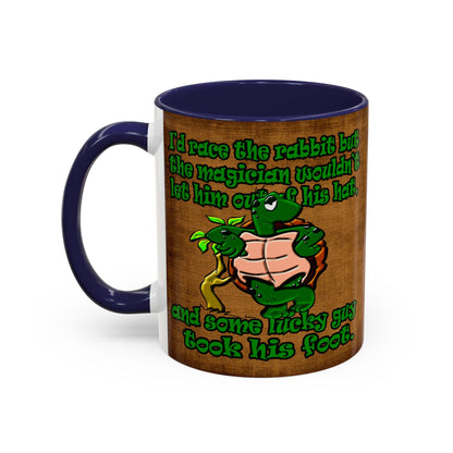 turtle race - Accent Mug (brown papyrus)