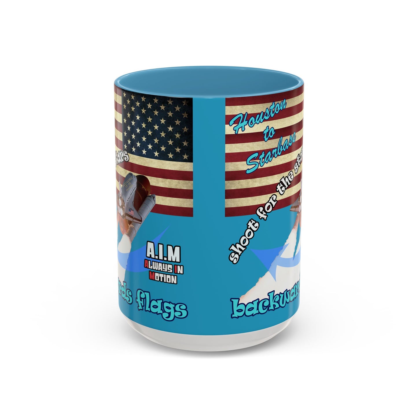 shoot for the stars - Accent Mug (turquoise)