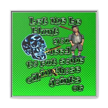 og - framed canvas art (logo green)
