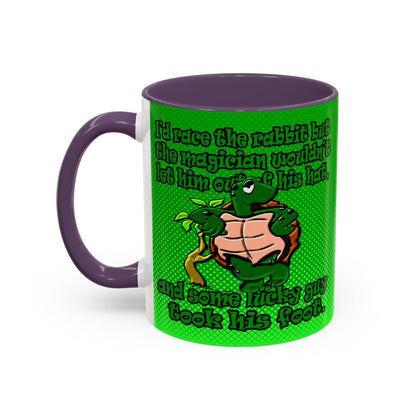 turtle race - Accent Mug (logo green)
