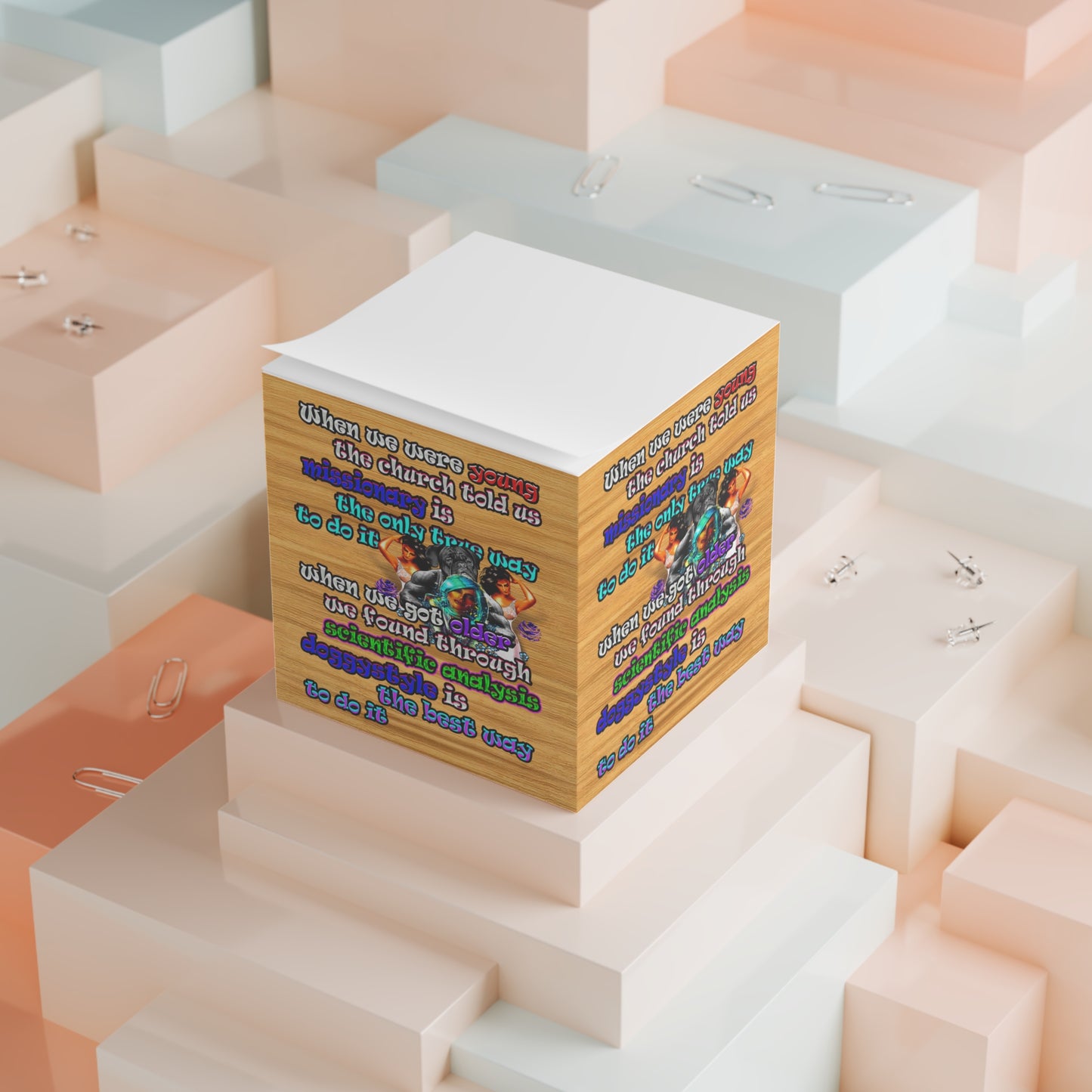 doggystyle - note cube (butterscotch wood finish)