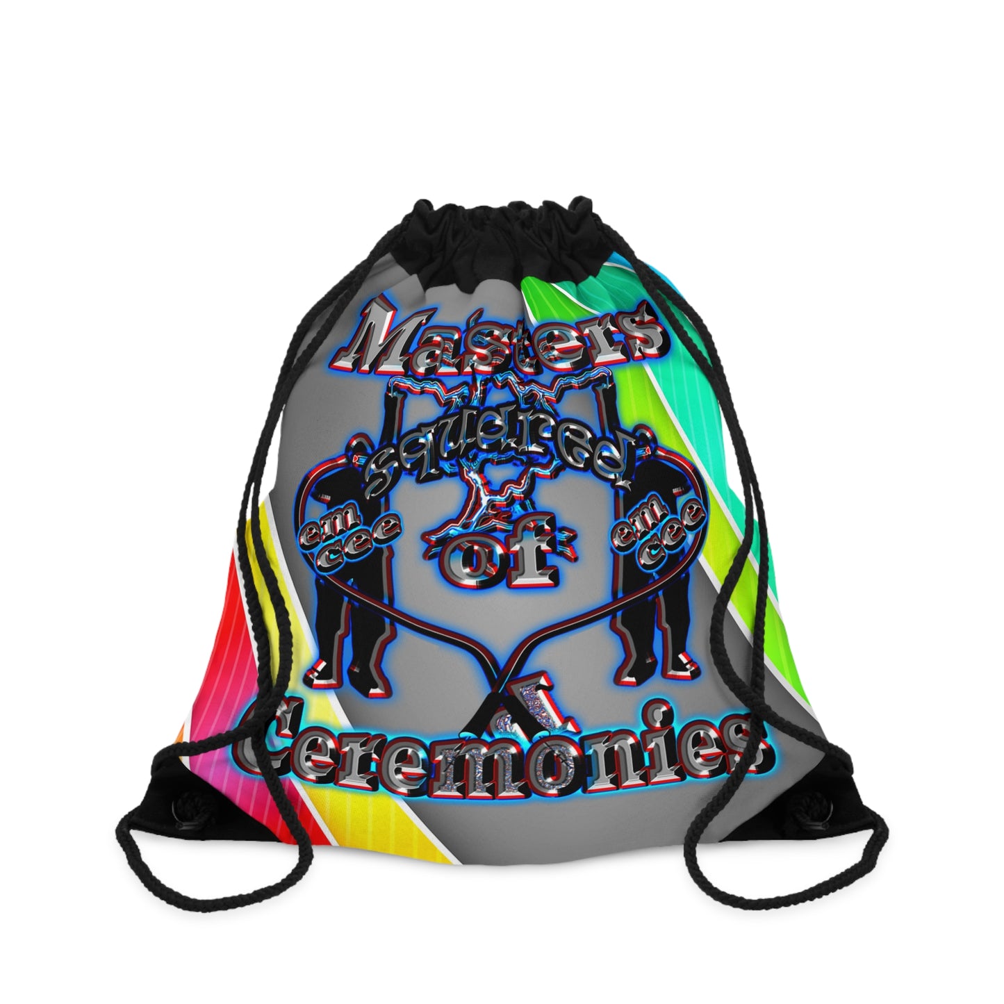 em cee squared - Drawstring Bag (rainbow split)