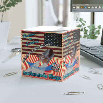 shoot for the stars - note cube (yellow-orange wave)