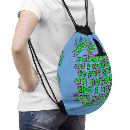 noticed you noticing - Drawstring Bag (light blue)