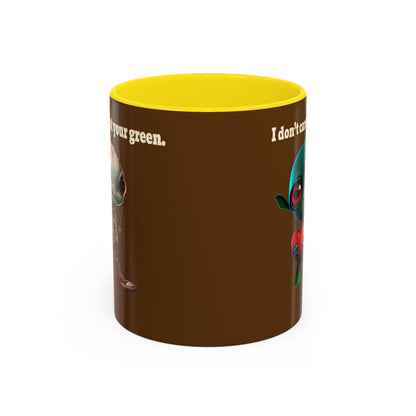 I don't care that your grey - Accent Mug (brown)