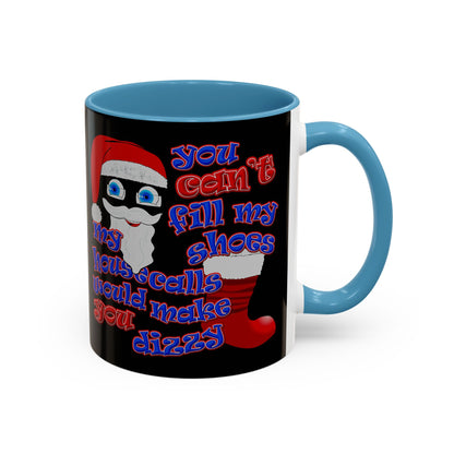 santa's shoes - Accent Mug (black)