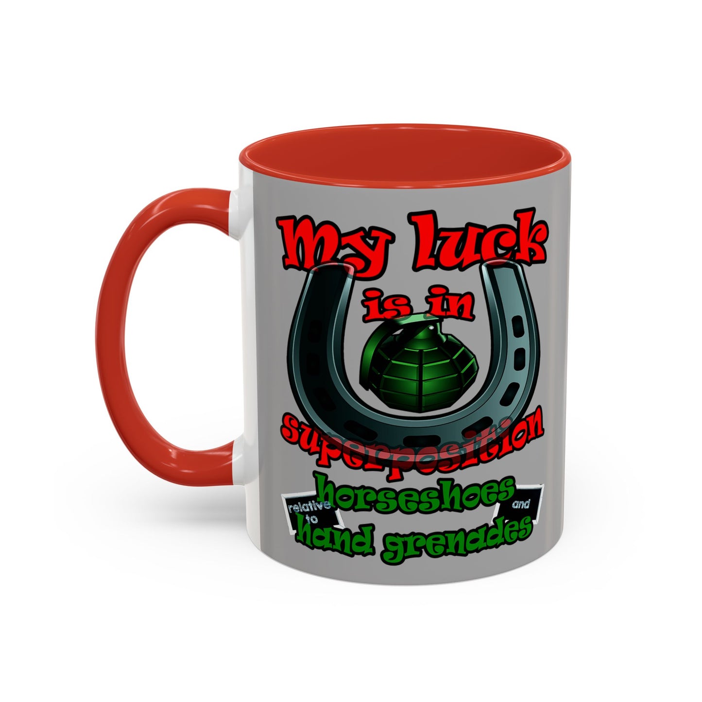 my luck - Accent Mug (light grey)