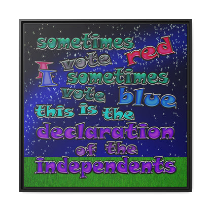 declaration of the independents - framed canvas art ('snoops' background)